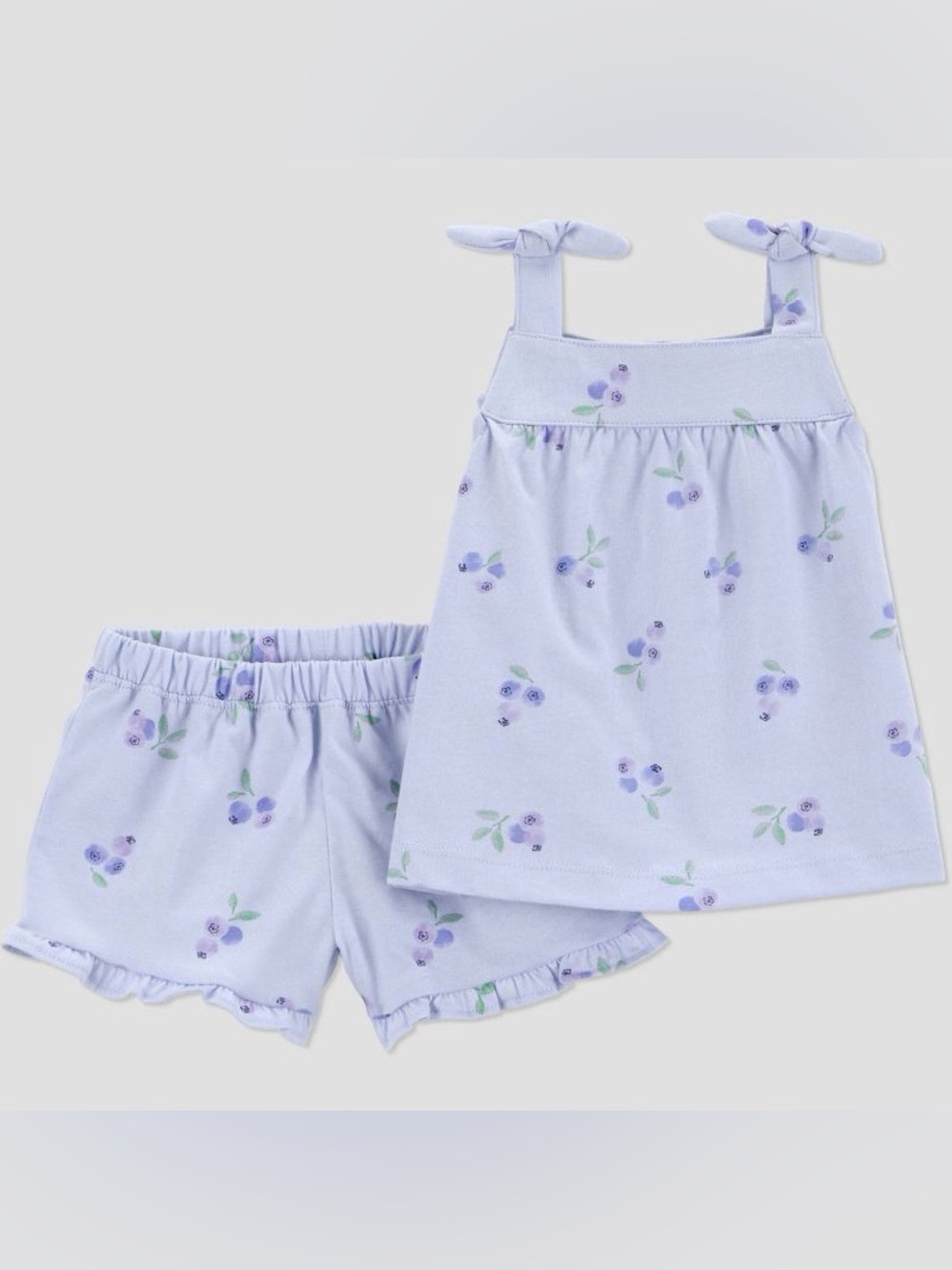 Carter's Just One You Baby Girls' 2pc Blueberry Tank Top and Shorts Set
